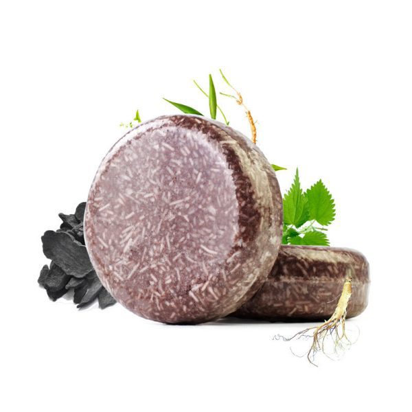 Ginseng Shampoo Soap Bar on Bathroom Shelf