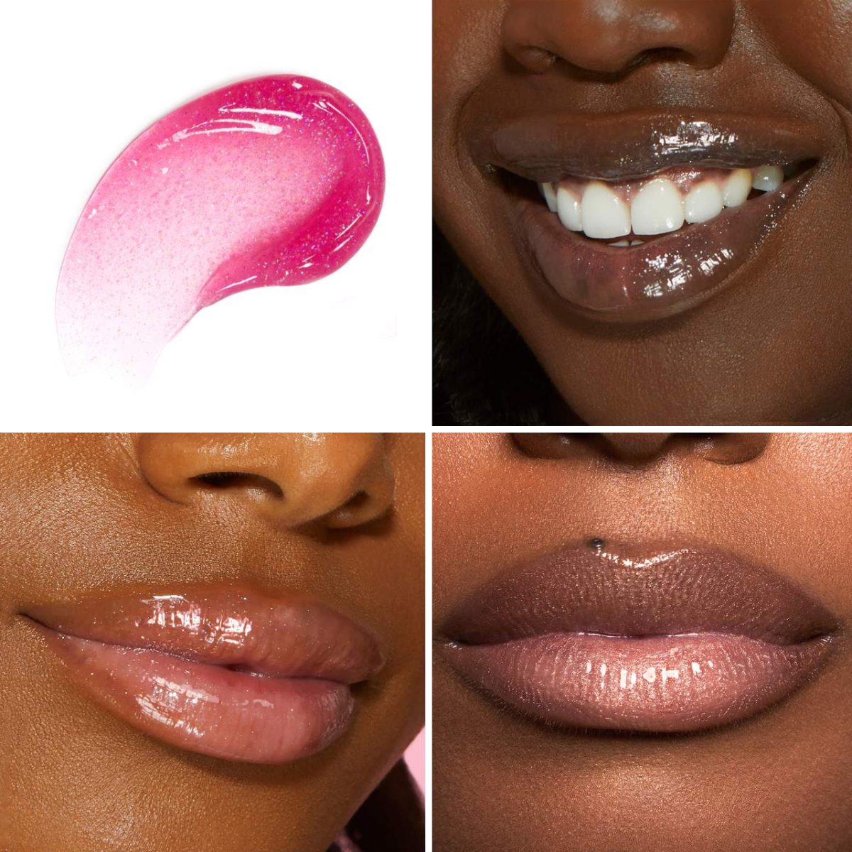 PHOFAY lip oil in hand with clear jelly formula visible