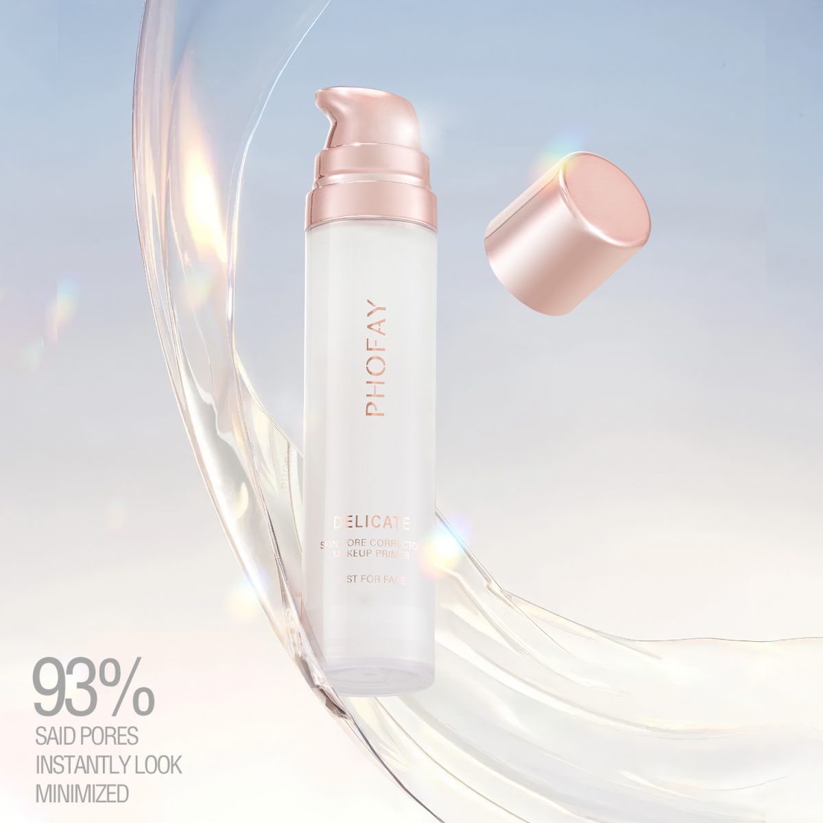 PHOFAY makeup primer texture shown on clean skin