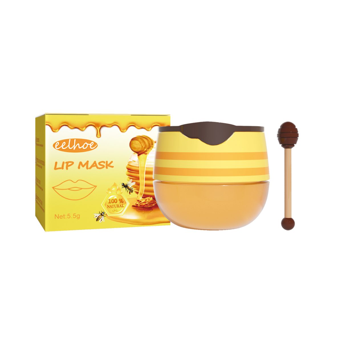 Close-Up of EELHOE Honey Lip Mask Texture
