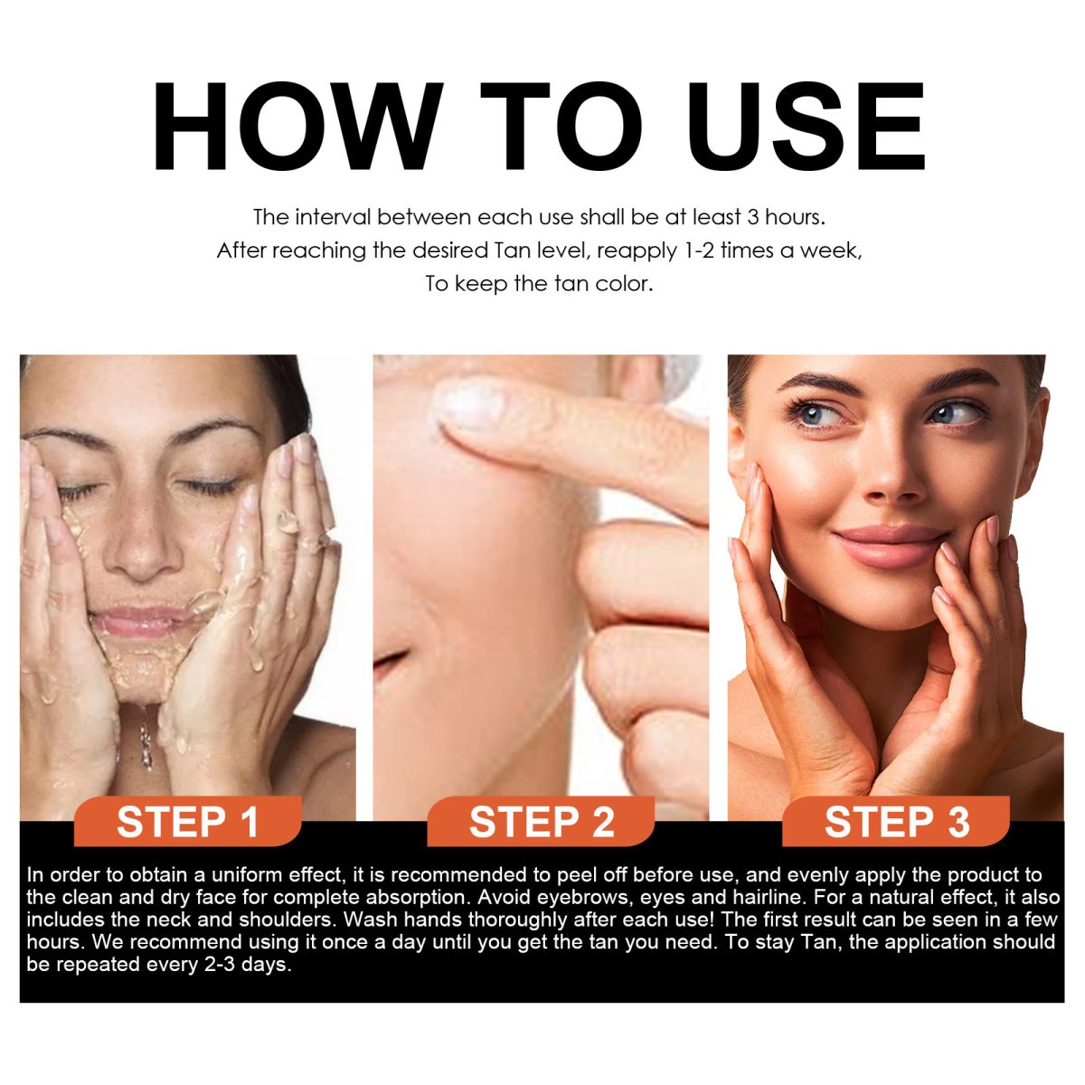 Smooth Application of Wheat Complexion Body Tanning Cream
