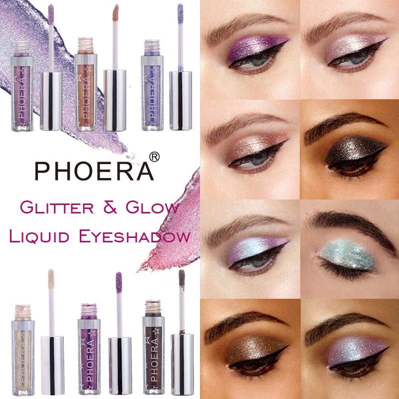 PHOERA Liquid Eyeshadow 12 glitter and glow shades