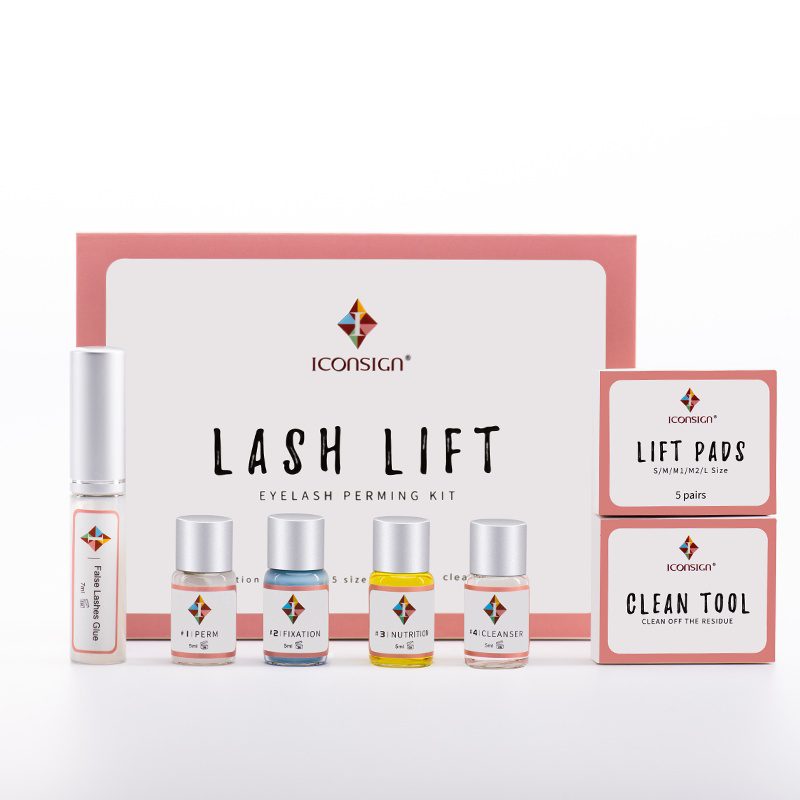 ICONSIGN Lash Lift Kit with full eyelash perming tools on white background