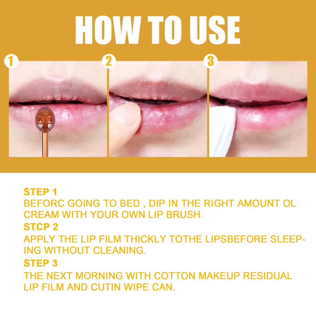 Moisturizing Lip Mask with Gentle Honey Scent