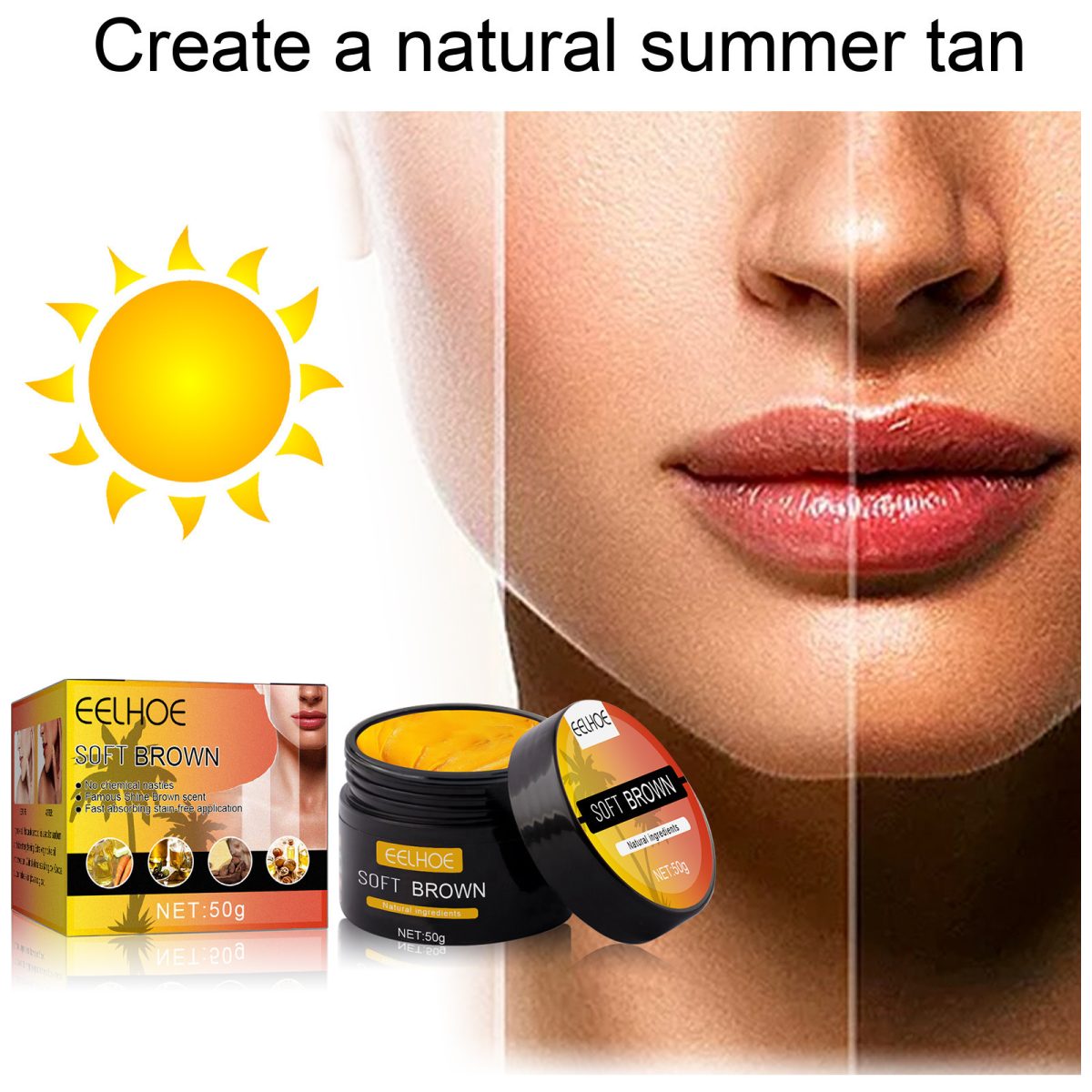 Glowrima Wheat Complexion Body Tanning Cream Close-Up