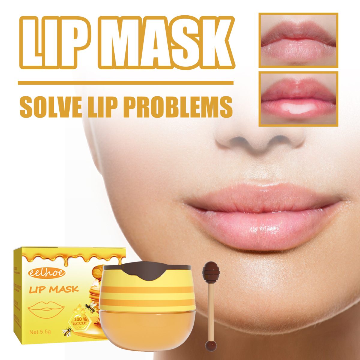 Honey Lip Mask for Dry and Cracked Lips
