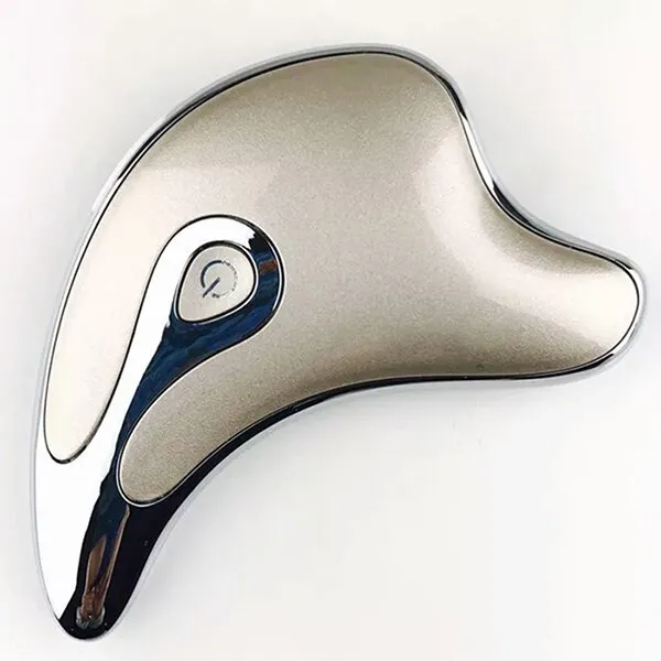 Facial massage using Gua Sha scraper tool