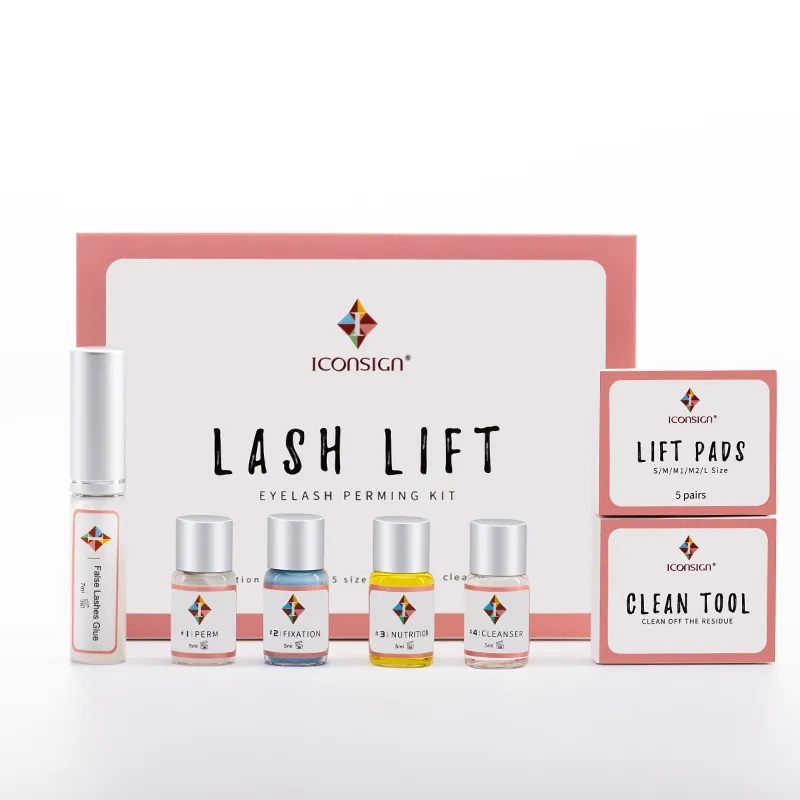 ICONSIGN Lash Lift Kit with full eyelash perming tools on white background