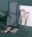 Green 14-Piece Makeup Brush Set with Bag